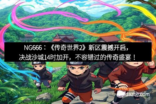 NG666：《传奇世界2》新区震撼开启，决战沙城14时加开，不容错过的传奇盛宴！